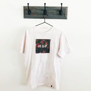 Huf Floral Short Sleeve Logo T-Shirt M